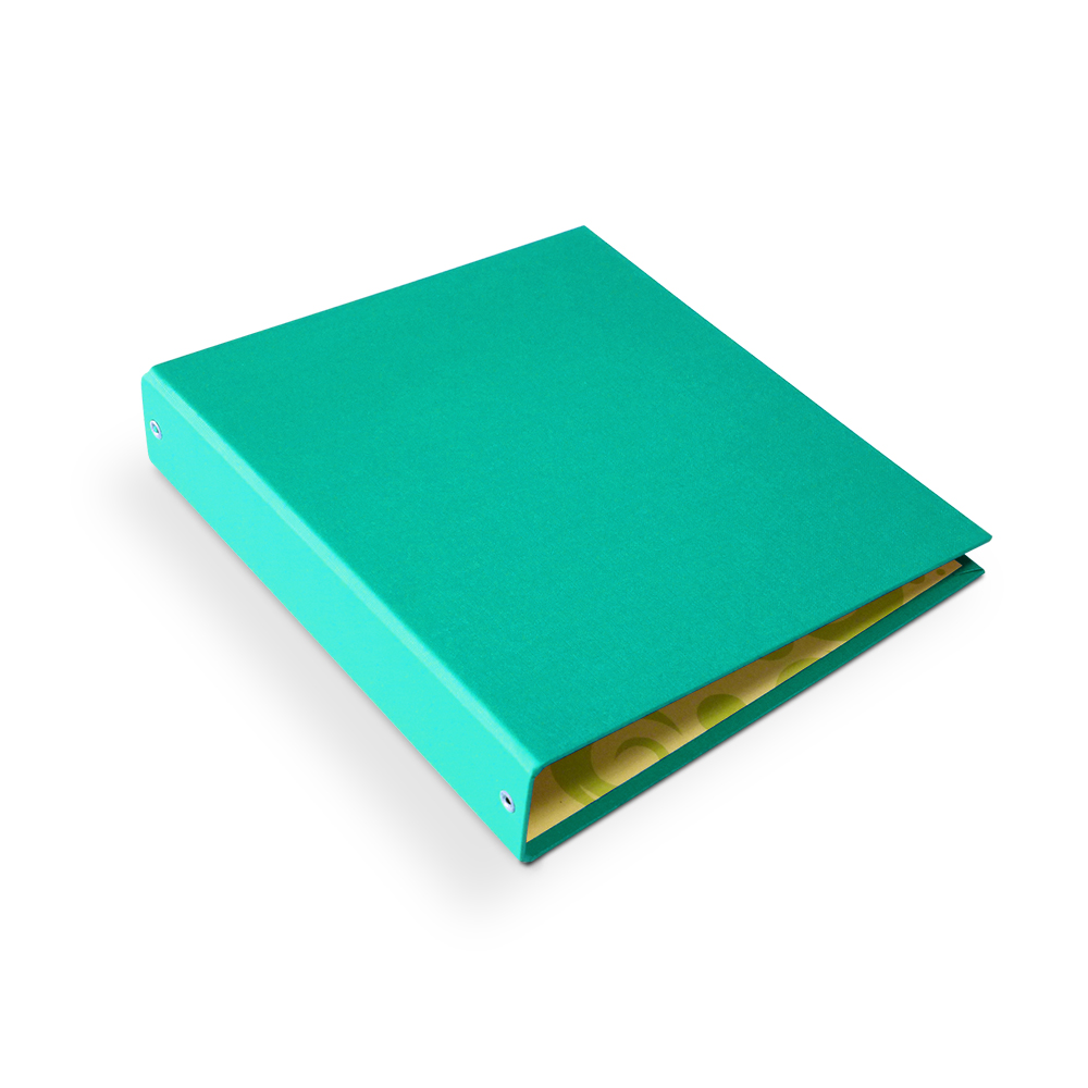 Carpeta 3 anillos 40 mm forrada N°3 verde manzana