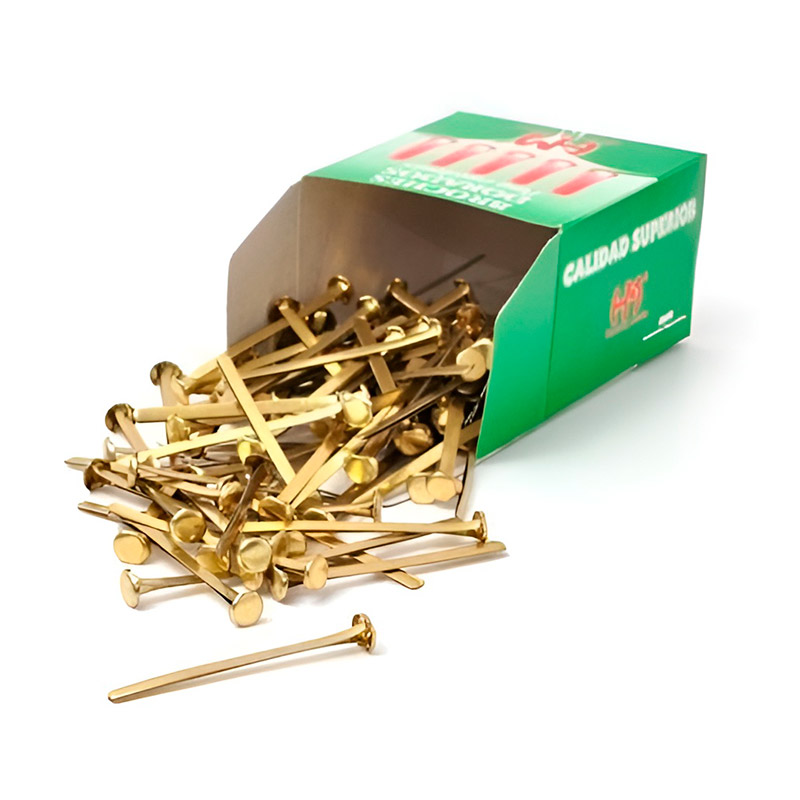 Broches de 2 puntas N°14, 75mm. caja de 100 unidades