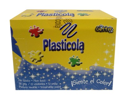 Adhesivo brillo Plasticola oliva, 38g. pack de 12 unidades