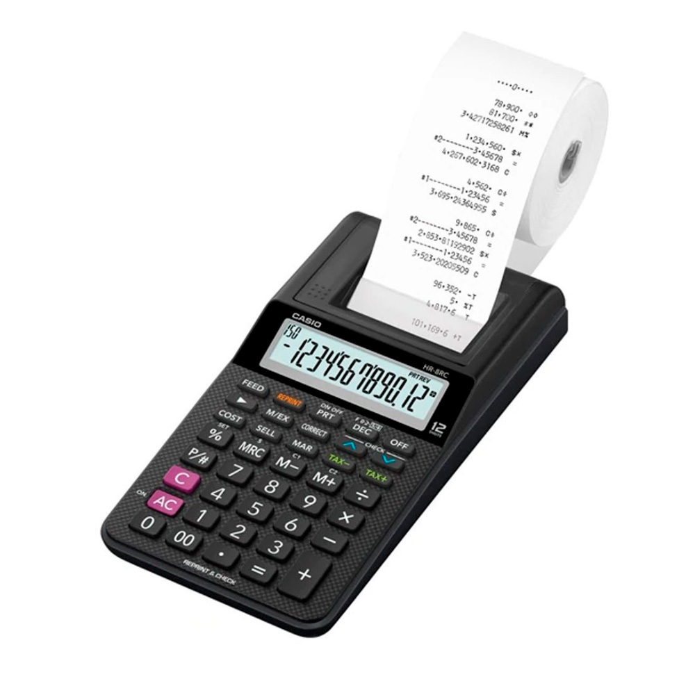 Calculadora impresora Casio HR-8RC-BK