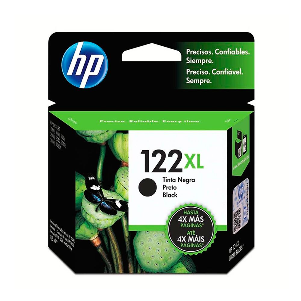 CARTUCHO ORIGINAL HP 122XL CH563HL, Alto Rendimiento, Negro