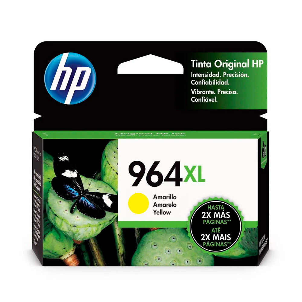 CARTUCHO ORIGINAL HP 964XL 3JA56AL, Alto Rendimiento Amarillo