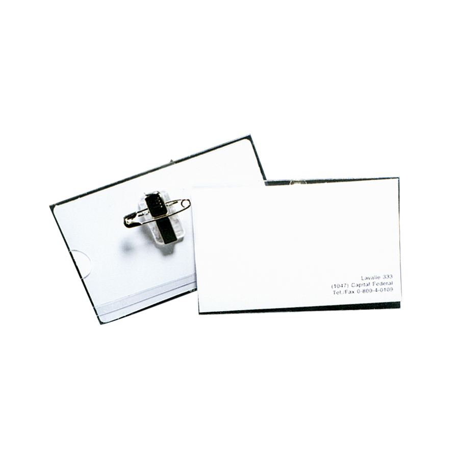 Porta credencial 5.0 X 9 con broche de PVC x50 unidades