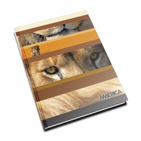 Cuaderno América tapa cartón, 16x21cm. 42 hojas cuadriculadas