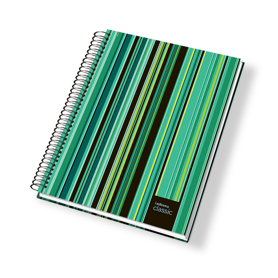 Cuaderno Classic espiralado tapa rígida, 16x21cm. 120 hojas cuadriculadas