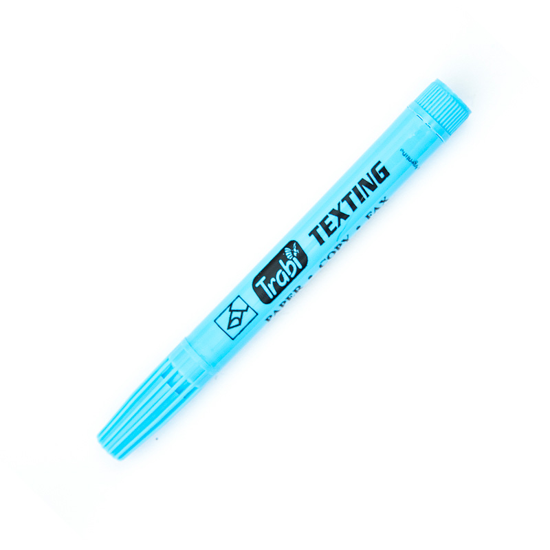 Resaltador Fino Trabi Texting celeste