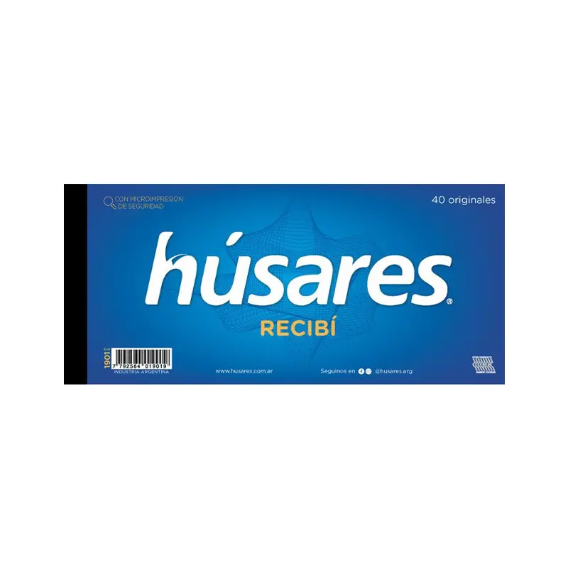 Talonario Recibi Chico 1902 Húsares, 50 hojas