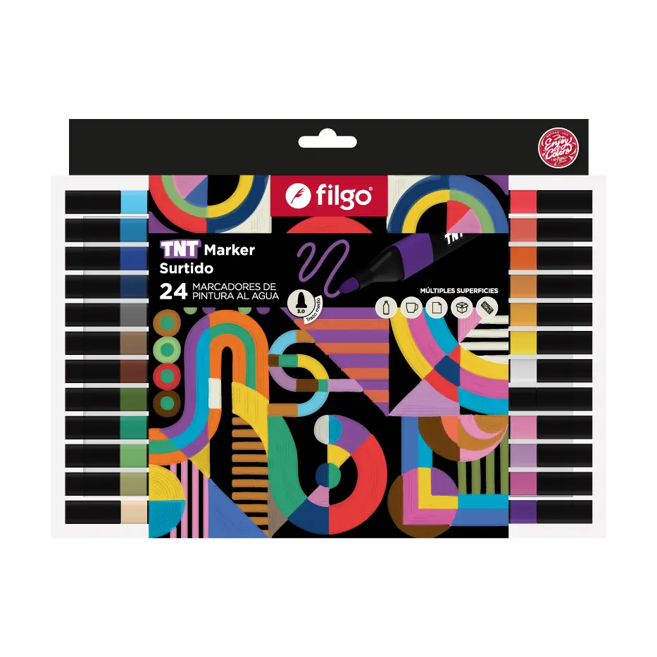 Marcador de Pintura al Agua 3.0mm Filgo Estuche x 24 Surtido