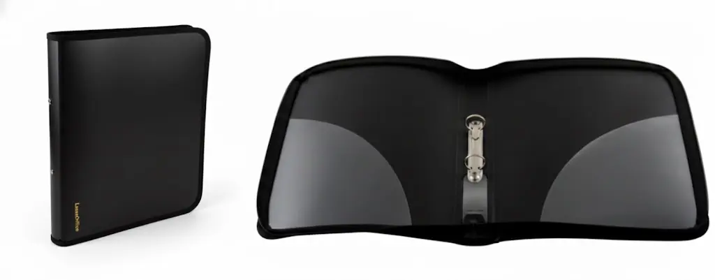 Carpeta Oficio con Cierre 2 anillos Lama Negra