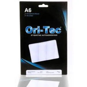 Etiqueta Orion 2.0 x 7.0cm. caja de 30 planchas de 300 etiquetas