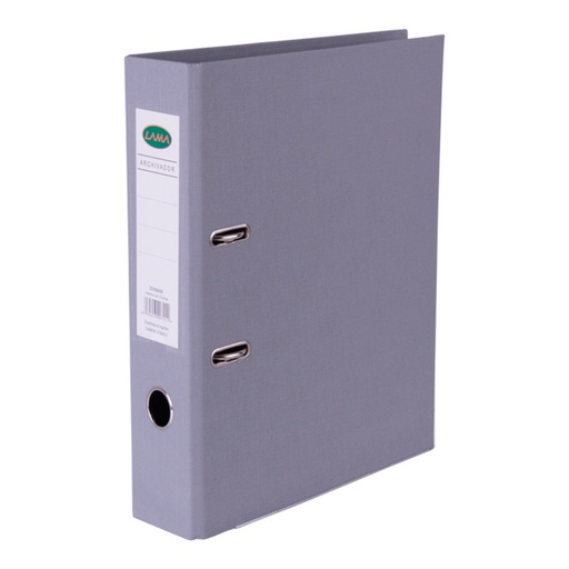 [BIBLAMA4GRIS] Bibliorato forrado Lama A4, gris, lomo de 70mm.