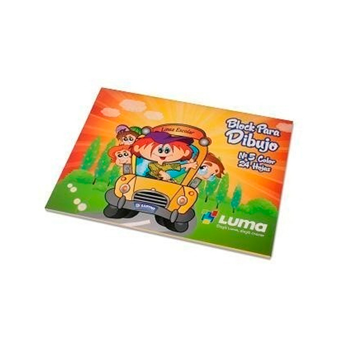 [LUMABKCOL5] Block de dibujo Luma N°5, 24 hojas lisas color