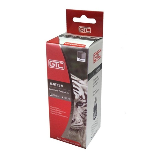 [BOTGT51NEPHP] Botella de tinta Alternativa para impresoras HP GTC H-GT51 Negro