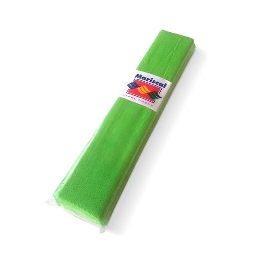 [CREPEVERCX10] Papel Crepe Mariscal verde claro, pack de 10 unidades