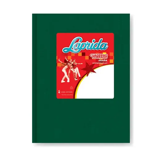 [LAPRIDAVE50R] Cuaderno Laprida Araña verde, 16x21cm. 50 hojas rayadas