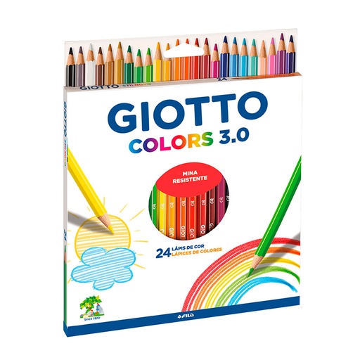 [GIOTTO3024L] Lápices de colores Giotto Colors 3.0 largas hexagonales, de 24 colores