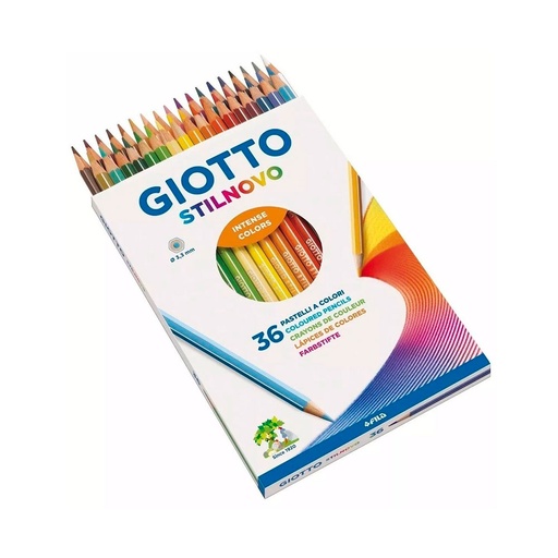 [GIOTTOSTI36L] Lápices de colores Giotto Stilnovo largos hexagonales, caja de 36 colores