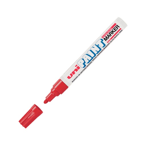 [UNIPX20X12RO] Marcador Uni Paint PX20 rojo, 12 unidades