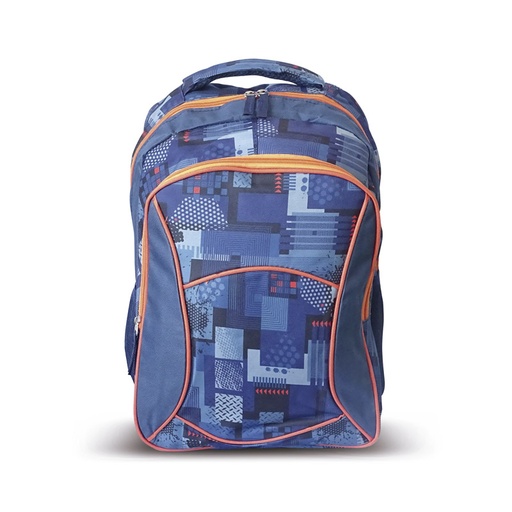 [MOCHRQSCHE25] Mochila escolar RQ School 17" azul cuadros