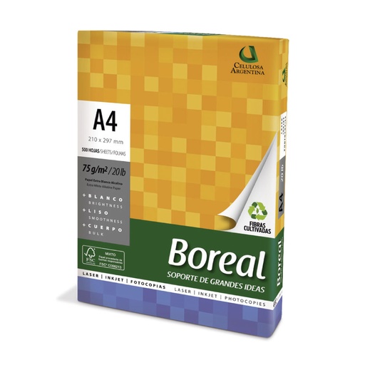 [BOREALA475] Resma Boreal A4, 75g.