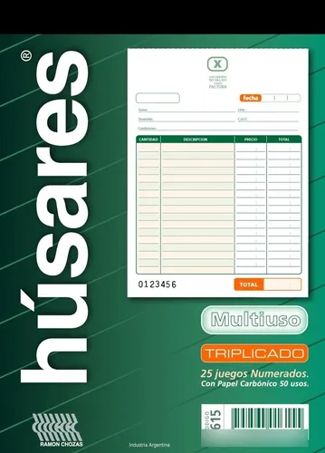 [HUSARES1615] Talonario Multiuso 1615 Husares, 14x19,5 cm. 25 hojas